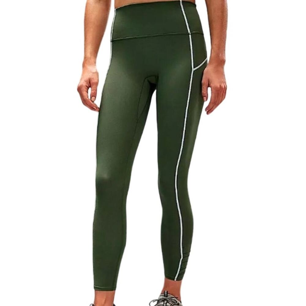 Free People Movement You're A Peach Legging Ankle High Rise Reflective Green XS